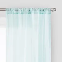 Vue Textured Voile Sheer Rod Pocket Set of 2 Curtain Panel