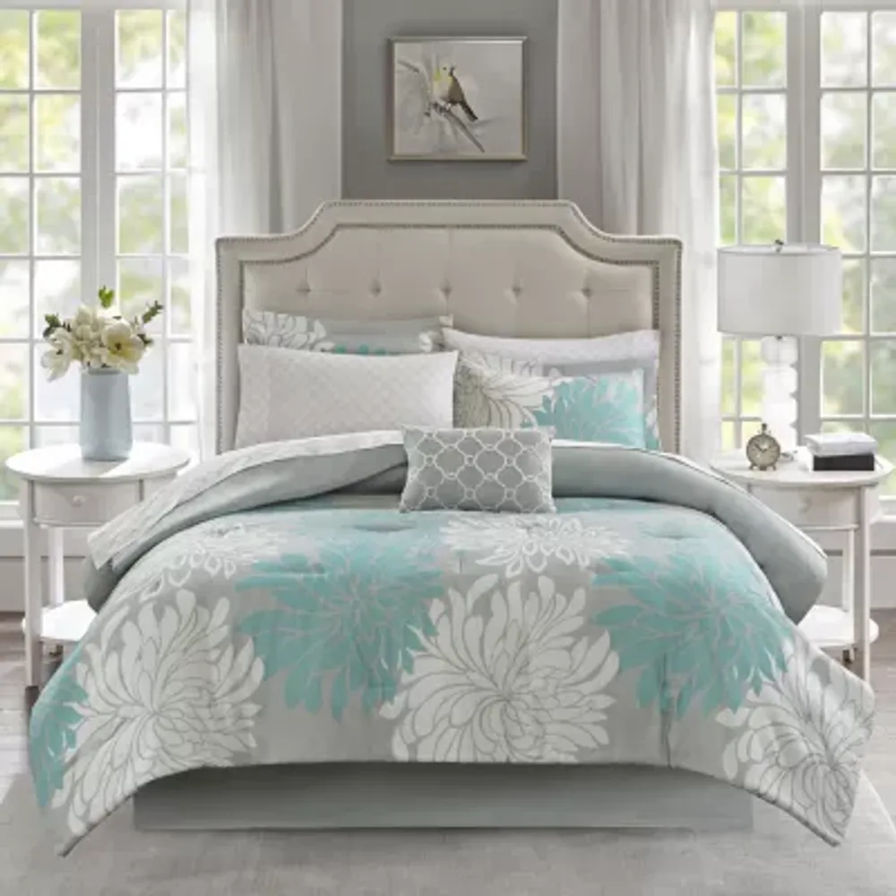 Madison Park Essentials Caldwell Floral Complete Bedding Set with Sheets