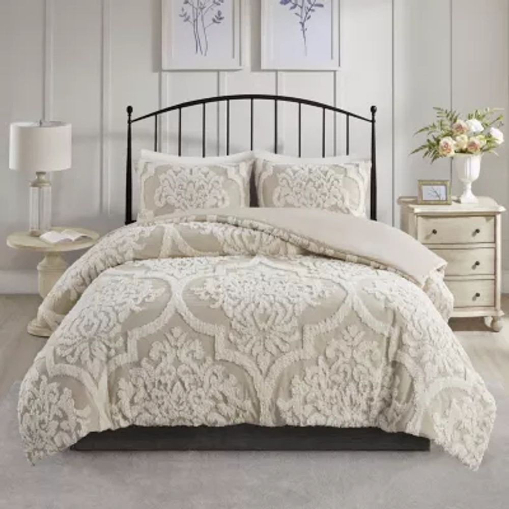 Madison Park Aeriela 3-Pc. Chenille Duvet Cover Set