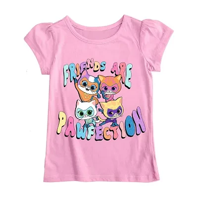 Toddler Girls Crew Neck Short Sleeve Graphic T-Shirt