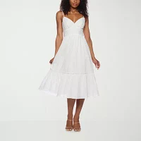 B. Smart Womens Sleeveless Midi Fit + Flare Dress Juniors