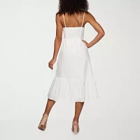 B. Smart Womens Sleeveless Midi Fit + Flare Dress Juniors