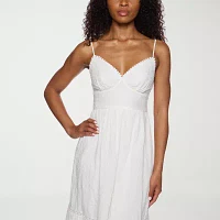 B. Smart Womens Sleeveless Midi Fit + Flare Dress Juniors