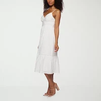 B. Smart Womens Sleeveless Midi Fit + Flare Dress Juniors