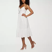 B. Smart Womens Sleeveless Midi Fit + Flare Dress Juniors