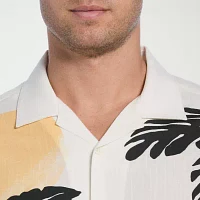 Cubavera Sunset Print Mens Regular Fit Short Sleeve Button-Down Shirt