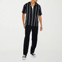 Forever 21 Mens Short Sleeve Striped Button-Down Shirt