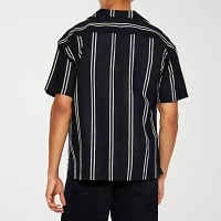 Forever 21 Mens Short Sleeve Striped Button-Down Shirt