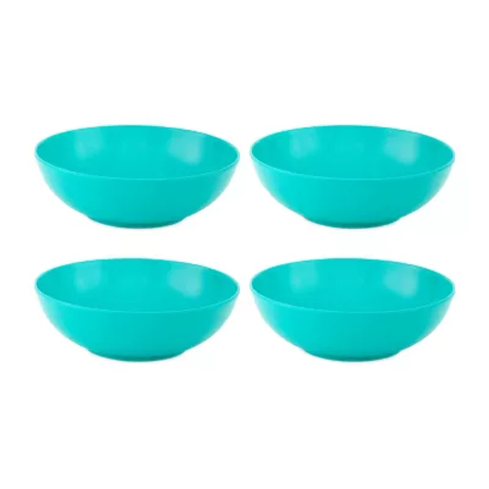 Turquoise Sun 4-pc. Melamine Pasta Bowl