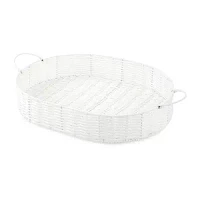 Turquoise Sun White Oval Serving Trays