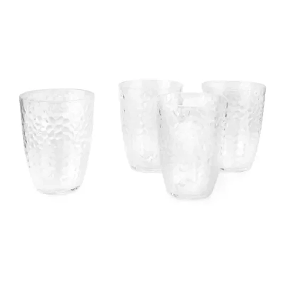 Turquoise Sun 16oz Clear Tumbler Glass