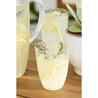 Turquoise Sun 16oz Clear Tumbler Glass