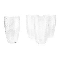 Turquoise Sun 24oz Clear Tumbler Glass