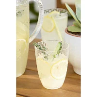 Turquoise Sun 24oz Clear Tumbler Glass
