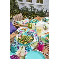 Turquoise Sun Leaf Print Table Runners