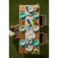Turquoise Sun Leaf Print Table Runners