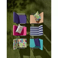 Turquoise Sun Solid Peach Patio Chair Cushions