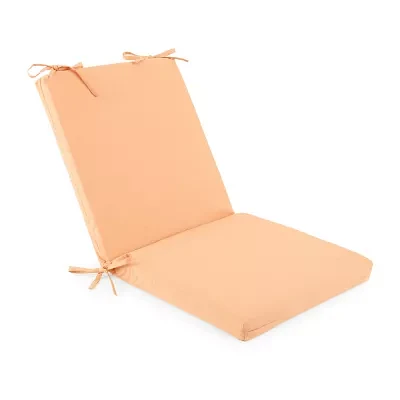 Turquoise Sun Solid Peach Patio Chair Cushions