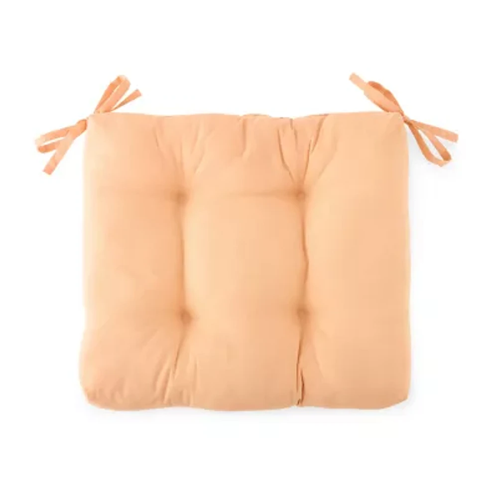 Turquoise Sun Solid Peach Fuzz Patio Seat Cushions