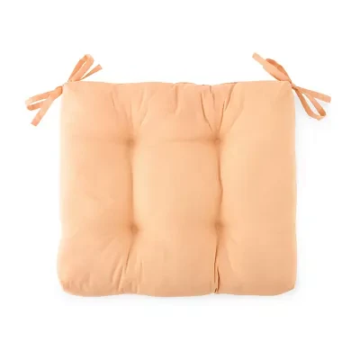 Turquoise Sun Solid Peach Fuzz Patio Seat Cushions