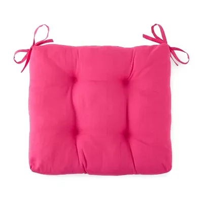 Turquoise Sun Solid Pink Patio Seat Cushions