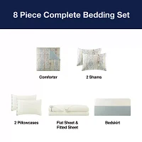 Broadhaven Arleigh 8-pc. Reversible Complete Bedding Set with Sheets