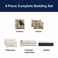 Broadhaven Kent 8-pc. Reversible Complete Bedding Set with Sheets