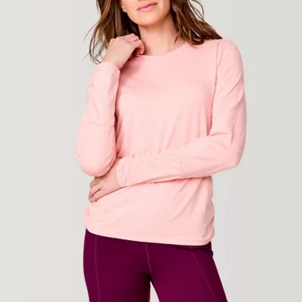 Free Country Womens Crew Neck Long Sleeve T-Shirt