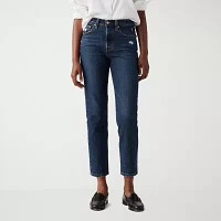 Levi's Womens High Rise 501 Crop Straight Leg Jean