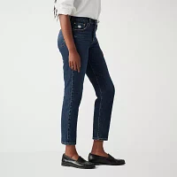 Levi's Womens High Rise 501 Crop Straight Leg Jean