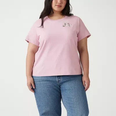 Levi's® The Perfect Tee Womens Plus Crew Neck Short Sleeve T-Shirt