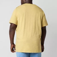 mutual weave Big and Tall Mens Crew Neck Short Sleeve Easy-on + Easy-off Pocket T-Shirt