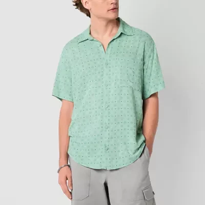 Airwalk Mens Short Sleeve Button-Down Shirt