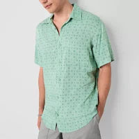 Airwalk Mens Short Sleeve Button-Down Shirt