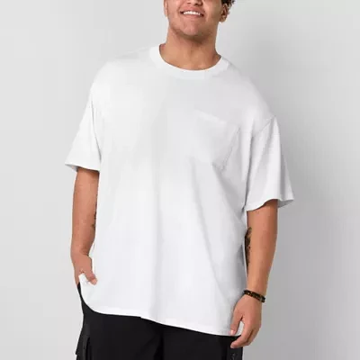 Arizona Big and Tall Mens Crew Neck Short Sleeve Pocket T-Shirt