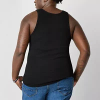 Arizona Big and Tall Mens Round Neck Sleeveless Tank Top
