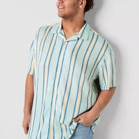 Arizona Big and Tall Mens Short Sleeve Camp Shirt