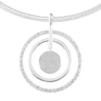 Liz Claiborne Silver Tone 17 Inch Omega Pendant Necklace