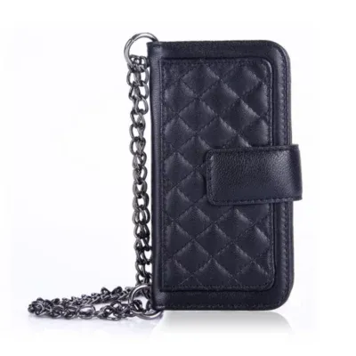 Genuine Leather Phone Case and Wallet Combination with Chain for ﻿Samsung Galaxy S7