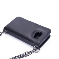 Genuine Leather Phone Case and Wallet Combination with Chain for ﻿Samsung Galaxy S7