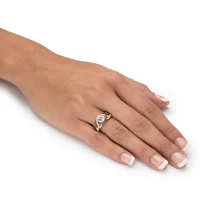 DiamonArt® Womens 2 / CT. T.W. White Cubic Zirconia Sterling Silver Cocktail Ring