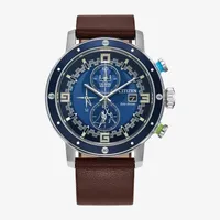 Citizen Luke Skywalker Star Wars Mens Chronograph Blue Leather Strap Watch Ca0768-07w