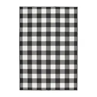 Covington Home Martinique Gingham Plaid Indoor Outdoor Rectangular Accent Rug