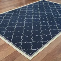 Covington Home Martinique Scallop Trellis Indoor Outdoor Rectangular Accent Rug