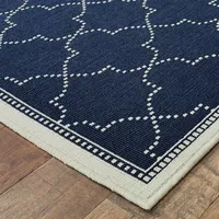 Covington Home Martinique Scallop Trellis Indoor Outdoor Rectangular Accent Rug