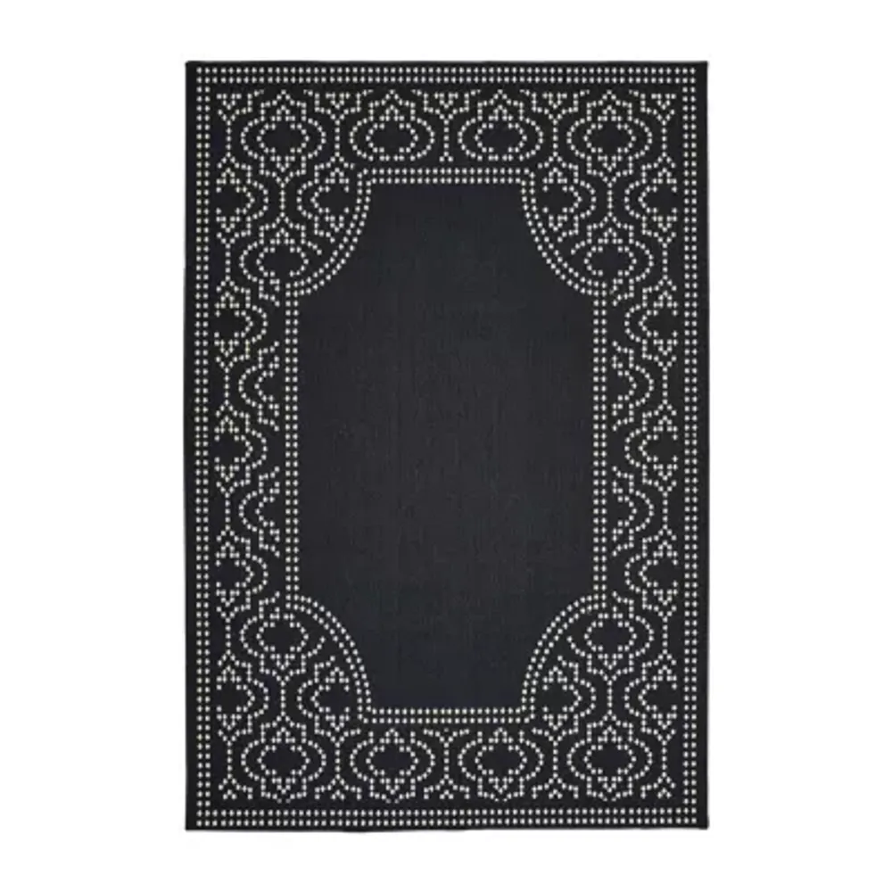 Covington Home Martinique Bordered Indoor Outdoor Rectangular Accent Rug