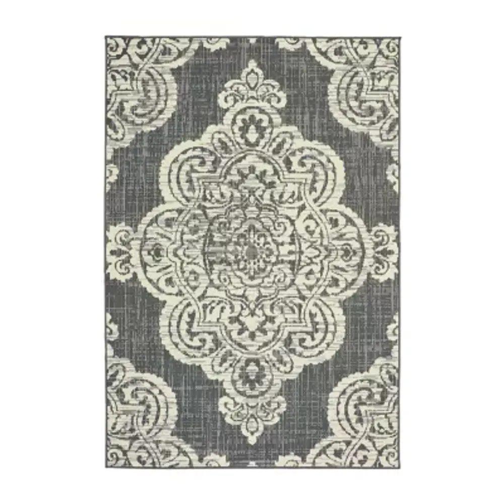 Covington Home Martinique Center Medallion Indoor Outdoor Rectangular Area Rug