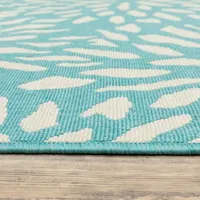 Covington Home Marquesas Blooms Indoor Outdoor Rectangular Acccent Rug