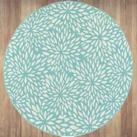 Covington Home Marquesas Blooms 7'10"X7'10" Indoor Outdoor Round Area Rug