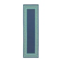 Covington Home Marquesas Border 2'3"X7'6" Indoor Outdoor Rectangular Runner